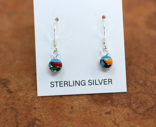 Sterling Silver Multi_Color Ball Earrings