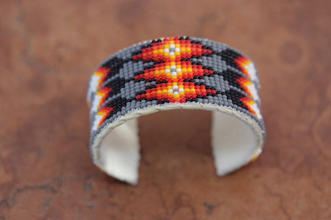 Navajo Leather Beaded Bracelet