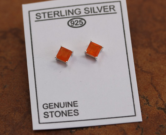 Sterling Silver Carnelian Earrings