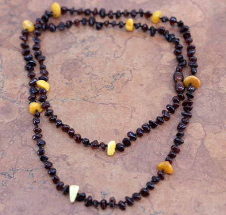 Beaded Baltic Amber Necklace