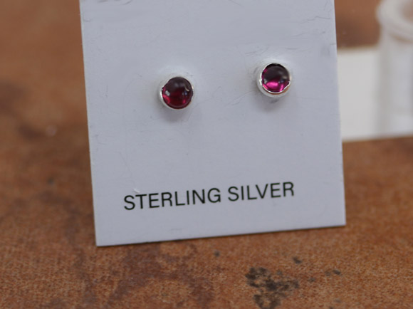 Sterling Silver Garnet Earrings