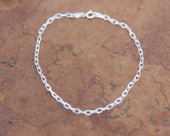 Sterling Silver Anchor Chain Link Anklet