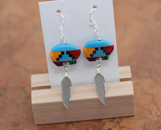 Sterling Silver Multi_Color Bear Earrings