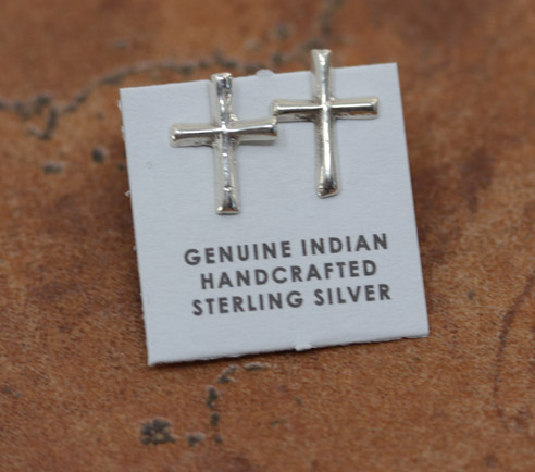 Navajo Sterling Silver Cross Earrings