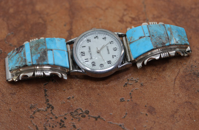 Navajo Silver Turquoise Men's Watch