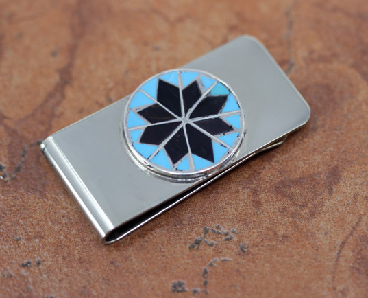 Zuni Native American Multi_Stone Money Clip