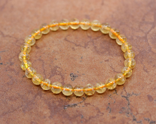 Beaded Citrine Stretch Bubble Bracelet