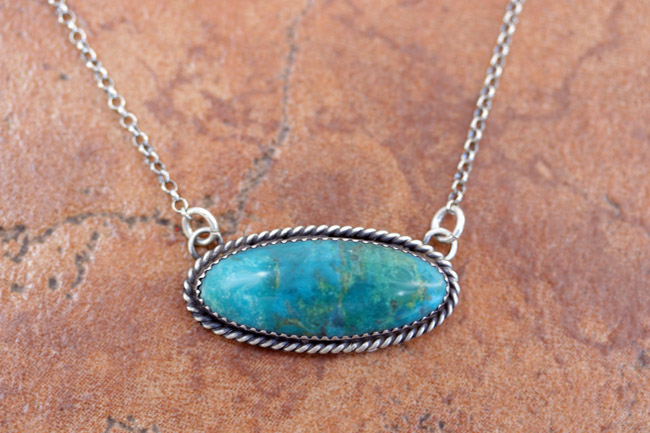 Navajo Silver Turquoise Necklace