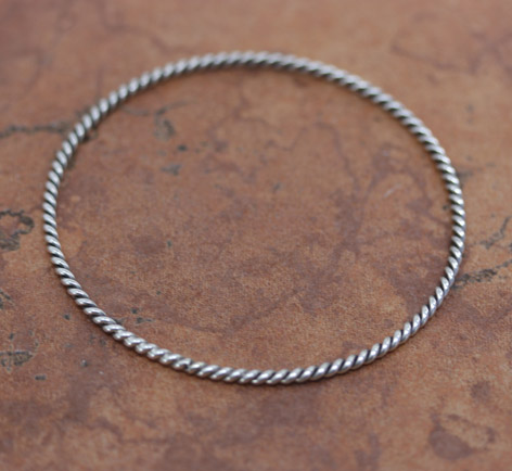 Navajo Sterling Silver Bangle Bracelet