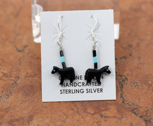 Navajo Horse Fetish Earrings