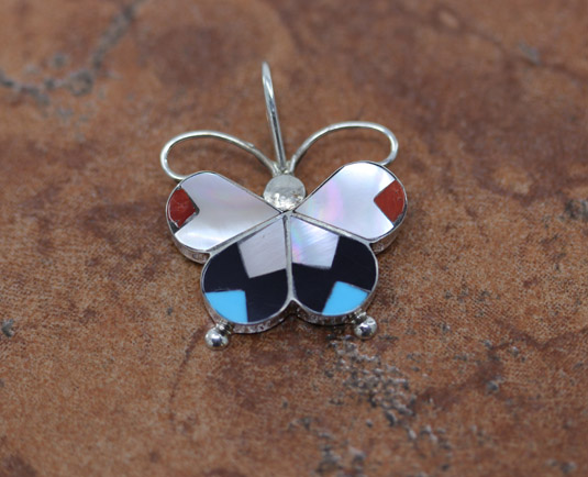 Zuni Silver Butterfly Pendant