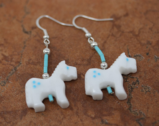 Navajo Horse Fetish Earrings