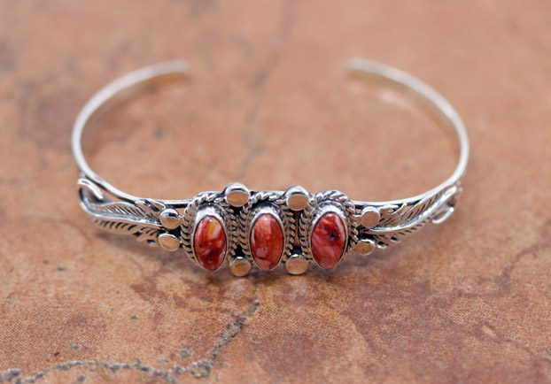 Navajo Silver Spiny Oyster Bracelet