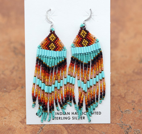 Navajo Silver Fringe Earrings