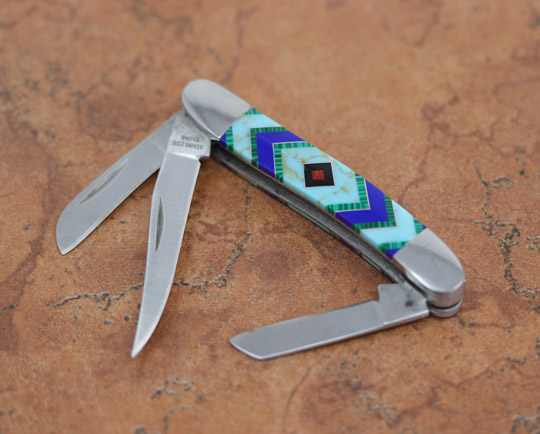 Southwest Style Multi_Stone Pocket Knife