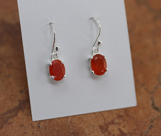 Sterling Silver Carnelian Earrings