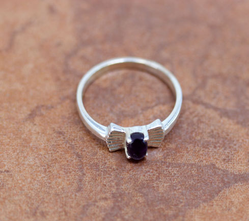 Sterling Silver Amethyst Ring Size 8