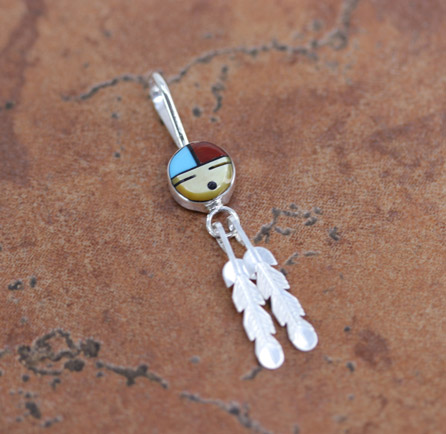 Zuni Silver Sunface Pendant