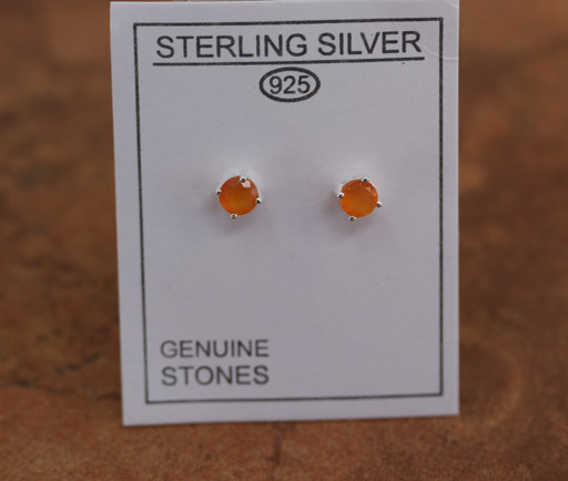 Sterling Silver Carnelian Earrings