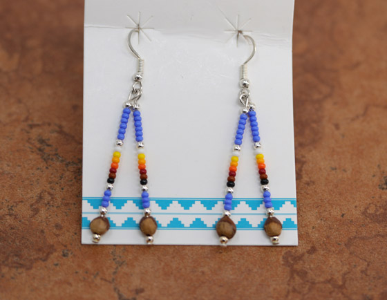 Navajo Silver Beaded Earrings