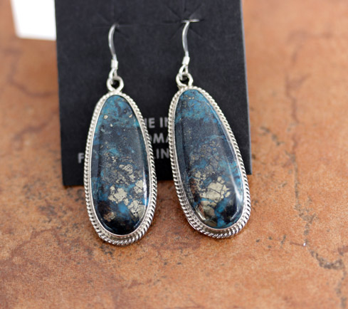 Navajo Silver Turquoise Earrings