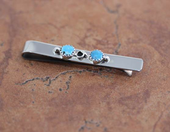 Navajo Silver Turquoise Money Clip