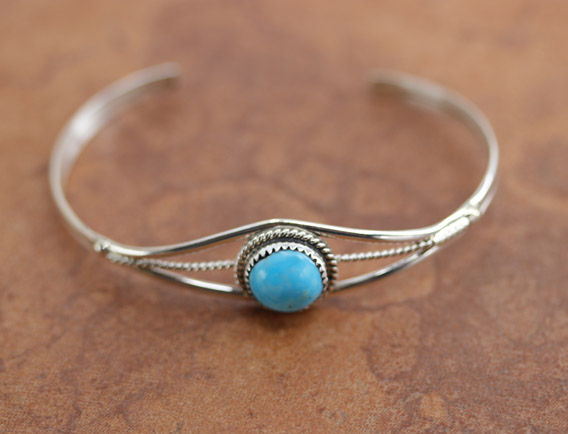 Navajo Silver Turquoise Bracelet