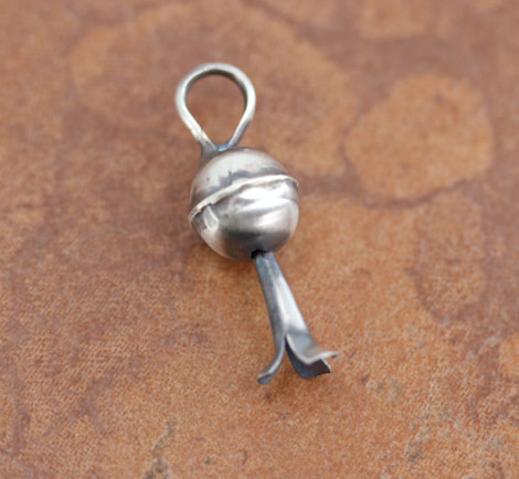 Navajo Silver Squash Blossom Pendant