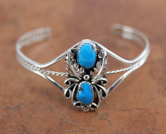 Navajo Silver Turquoise Bracelet