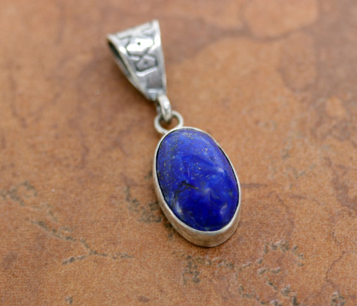 Navajo Silver Lapis Pendant