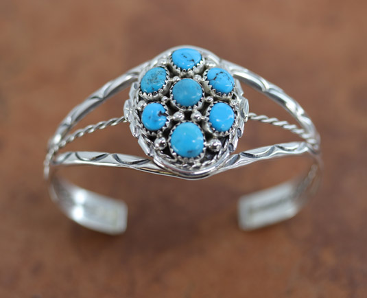 Navajo Silver Turquoise Bracelet