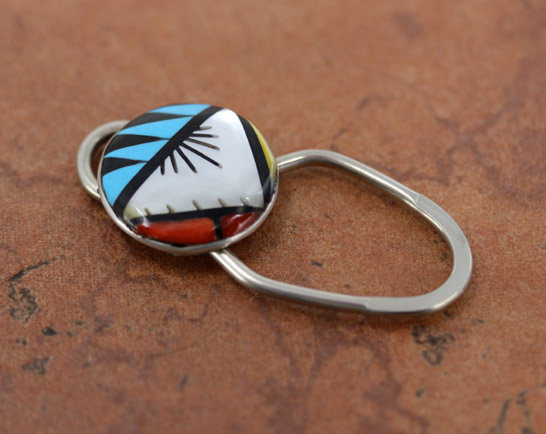 Zuni Multi_Stone Key Chain by LM Esalio