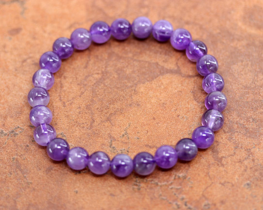 Beaded Amethyst Stretch Bubble Bracelet