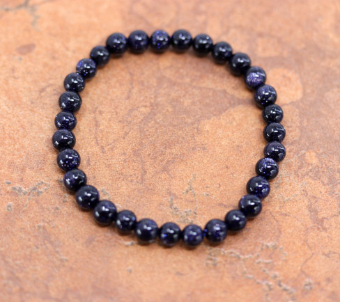 Beaded Blue Sandstone Stretch Bubble Bracelet