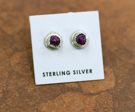 Navajo Silver Sugilite Earrings