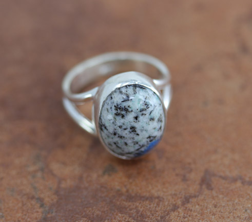 Sterling Silver Jasper Ring Size 6