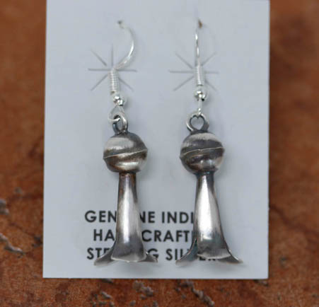 Navajo Silver Squash Blossom Earrings