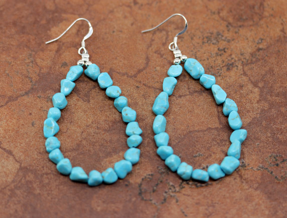 Navajo Turquoise Nugget Earrings