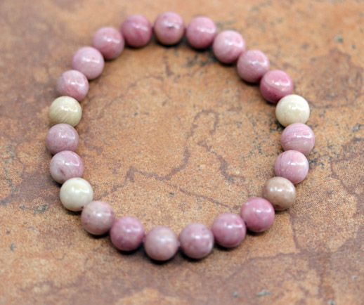 Beaded Rhodonite Bubble Bracelet