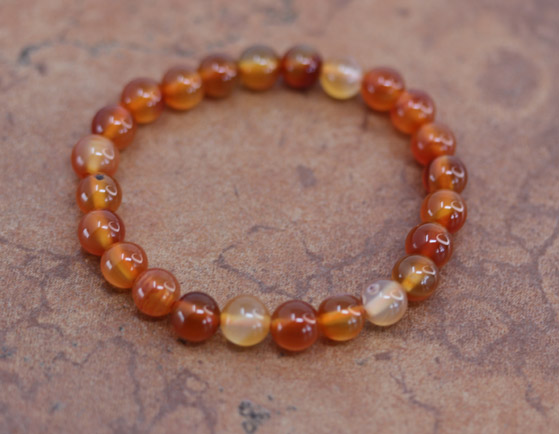 Beaded Carnelian Stretch Bubble Bracelet