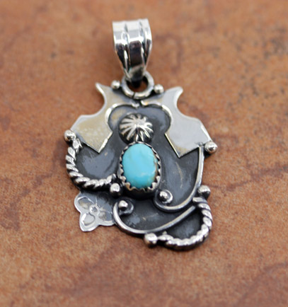 Sterling Silver Turquoise Pendant