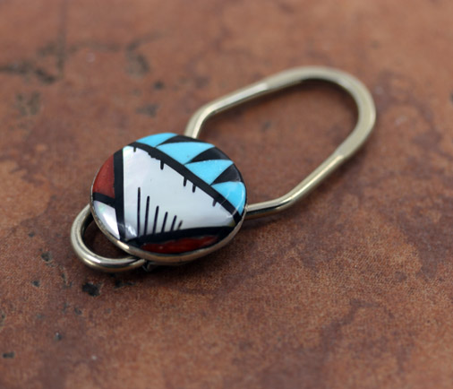 Zuni Multi_Stone Key Chain by LM Esalio