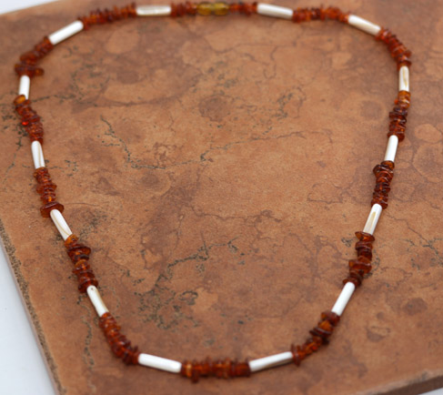 Beaded Baltic Amber Necklace