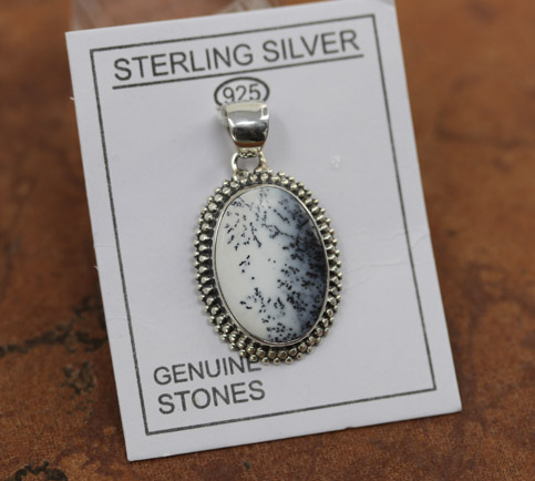 Sterling Silver Dendritic Agate Pendant