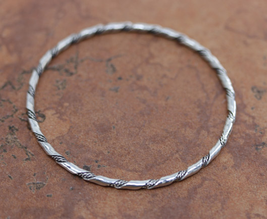 Navajo Sterling Silver Bangle Bracelet