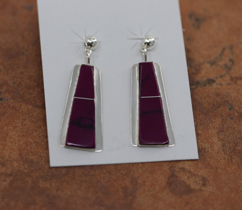 Navajo Silver Sugilite Earrings