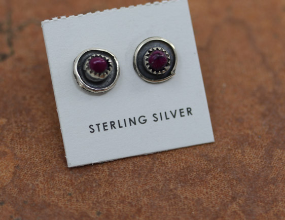 Navajo Silver Sugilite Earrings