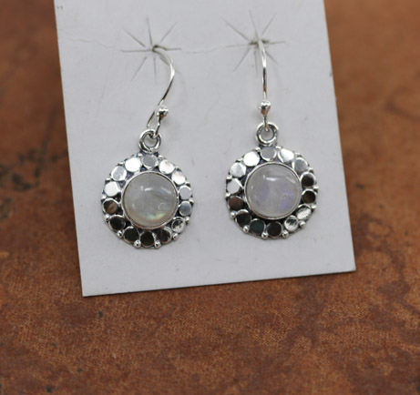 Sterling Silver Moonstone Earrings