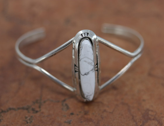 Navajo Silver Howlite Bracelet