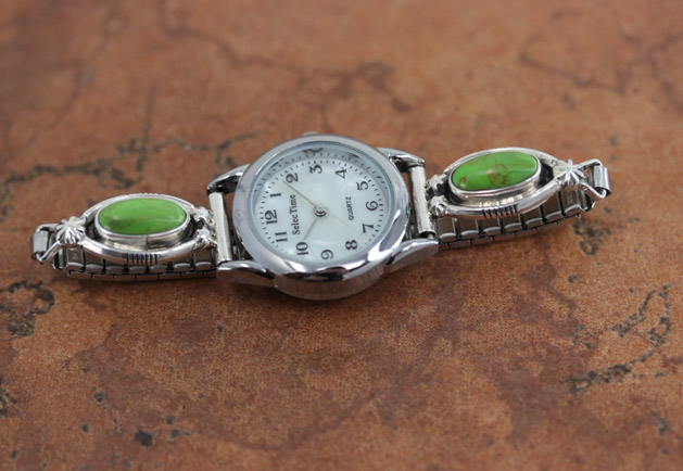 Navajo Gaspeite Ladies Watch by Etta Larry